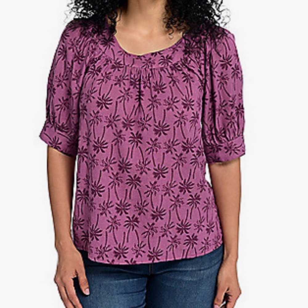 Women’s Christopher & Banks Purple Flowy Top